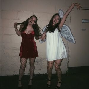 Velvet Red Homecoming Dress